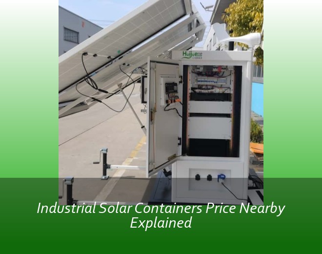 Industrial Solar Containers Price Nearby Explained